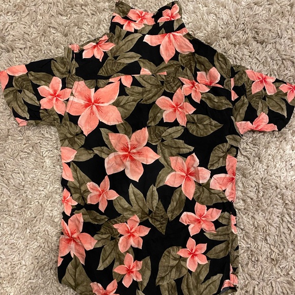 Men’s Slim Fit Short Sleeve Pink Floral Shirt - Picture 3 of 3